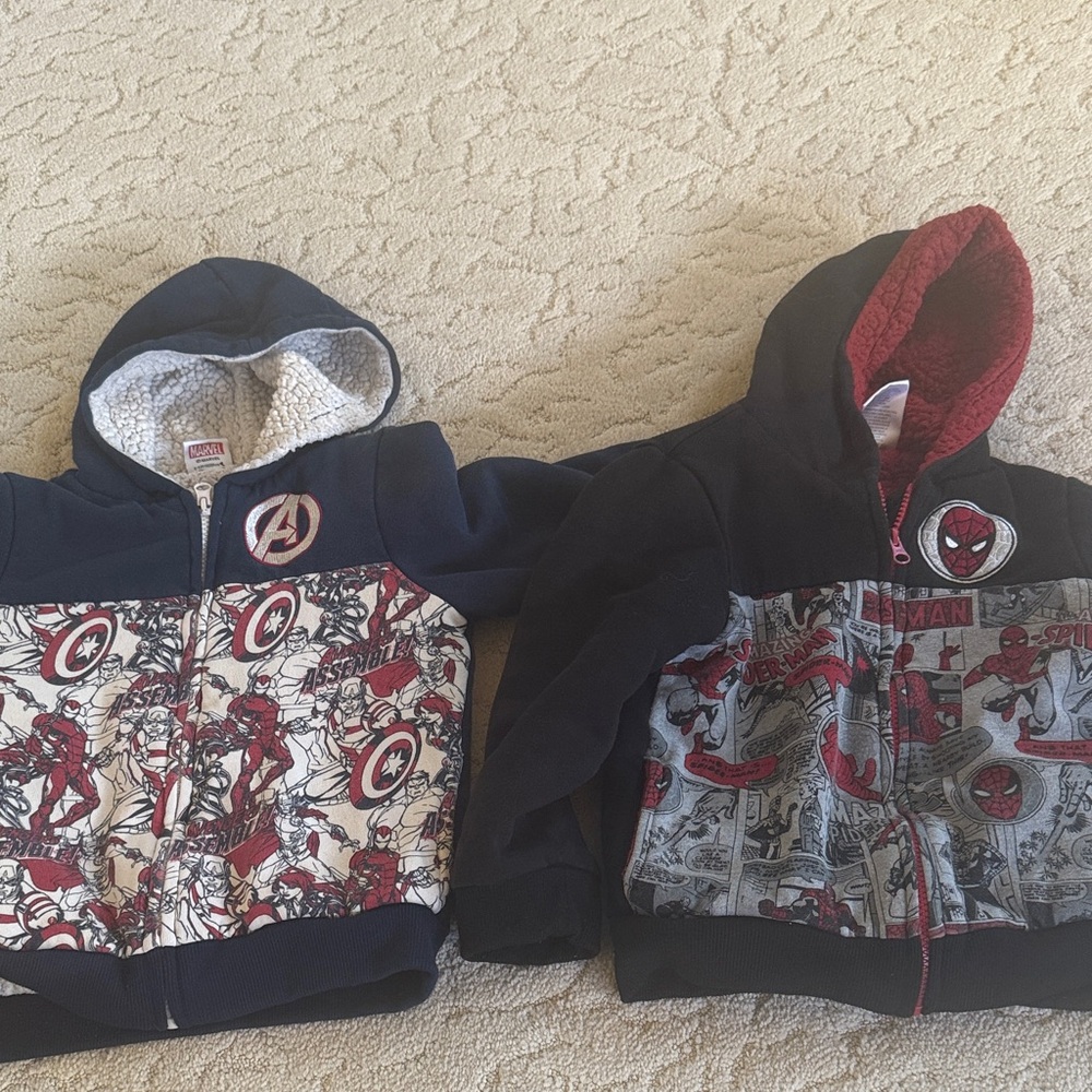 Marvel Kids' Avengers and Spider-Man Hoodies - Navy and Black